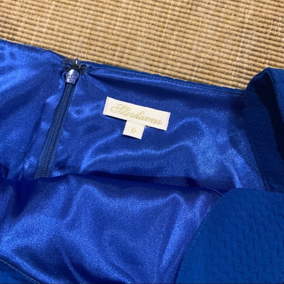 NWT Shoshana | Textured Stretch Fit & Flare Dress - Picture 8 of 8